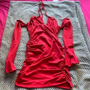 Off Shoulder Long Sleeve Dress